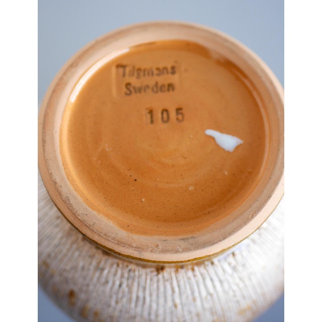 Mid-Century Modern Mid-Century Scandinavian Modern Art Pottery Vase in Ceramic from Tilgmans, Sweden For Sale - Image 3 of 12