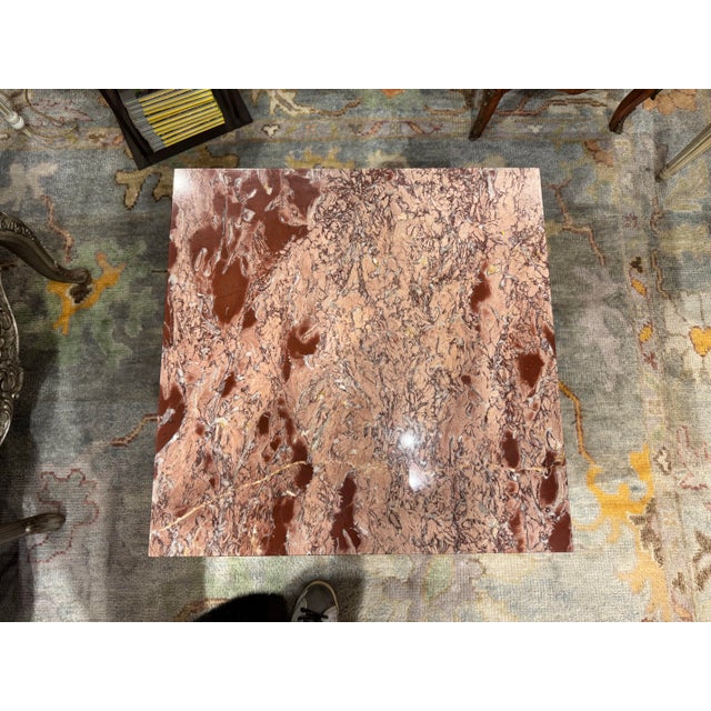 Mid 20th Century Vintage Louis XVI Style Marble Top Side Table For Sale - Image 4 of 6