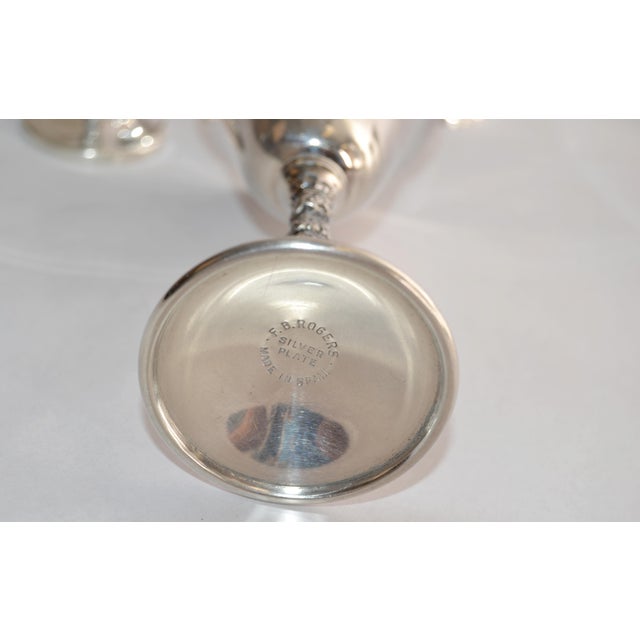 1930s Mid-Century Modern F. B. Rogers Silver Plated Goblets Stemware, Set of 8 For Sale - Image 15 of 18