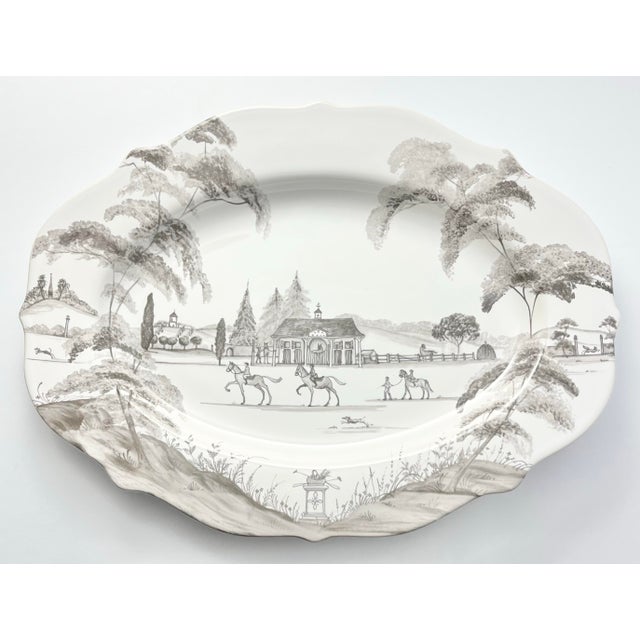Juliska “Country Estate, Flint (Gray)” Stoneware Oval Serving Platter 15” Excellent condition. No chips, cracks, or...