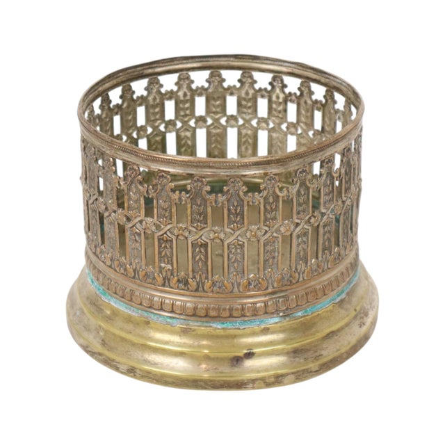 Antique French Wine Bottle Holder in Silver-Plated Metal, 1890s For Sale - Image 3 of 18