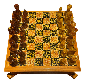 Amber and Bakelite Chess Set, 1900s, Set of 33