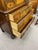 Wood Antique 1930's Bedroom Highboy Dresser Chest of Drawers, Hand Carved Walnut, Burl Inlay For Sale - Image 7 of 13