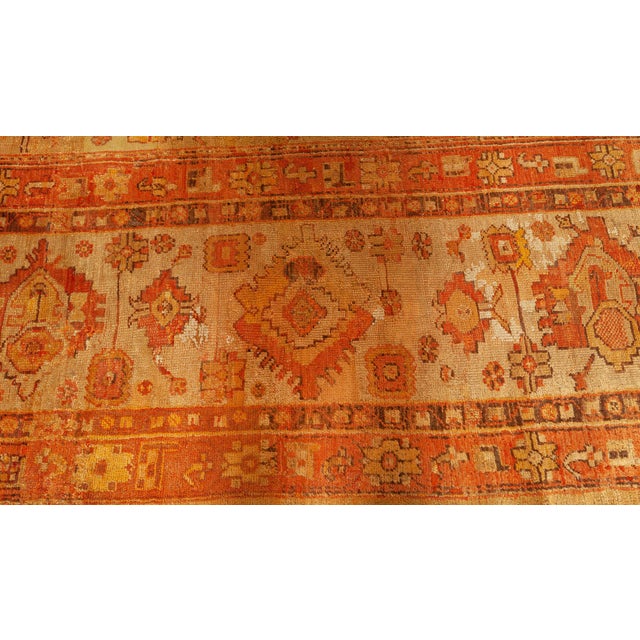 Antique Turkish Oushak Rug For Sale - Image 9 of 9