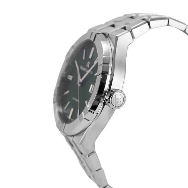 Maurice Laroix Aikon Automatic Date 42mm AI6008-ss00f-630-D Green Steel Watch For Sale - Image 4 of 9