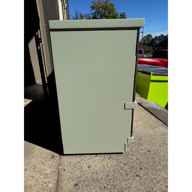 1950s Professionally Refinished Mid Century Modern Walnut Dresser in Farrow & Ball "Verte De Terre" For Sale - Image 5 of 11