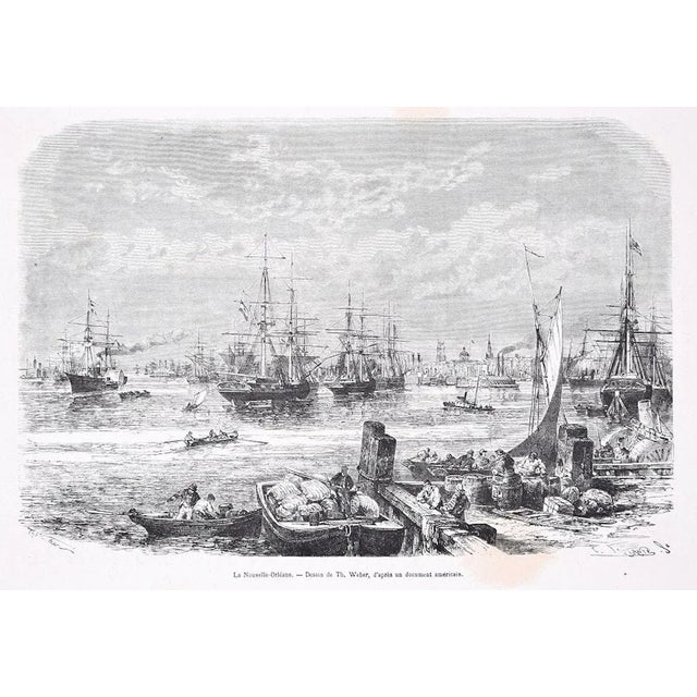 La Nouvelle Orléans - Original Woodcut Print After T.A. Weber - 1876 1876 For Sale - Image 3 of 3