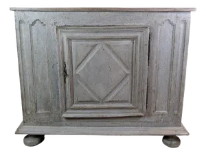 Food Cabinet Painted in Grey, 1720s