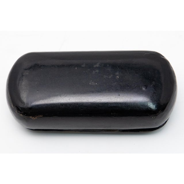 Vintage Horse Jumping Scene Enamel Black Lacquer Box For Sale - Image 10 of 11