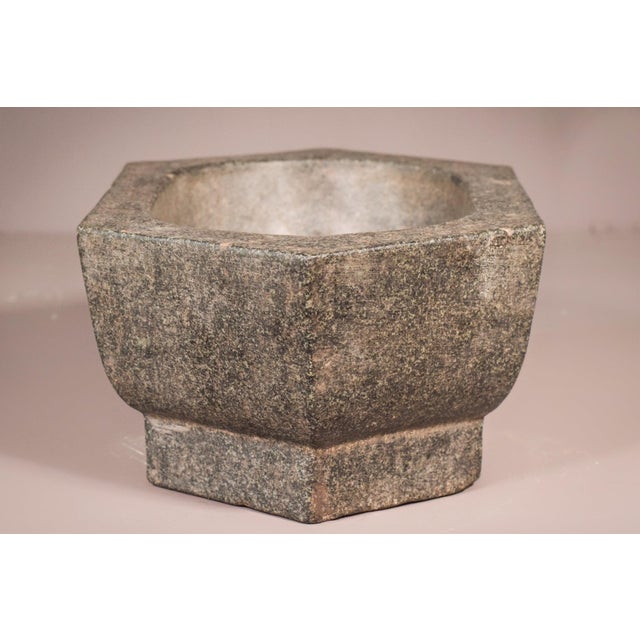 Early Antique Eastern Carved Stone Bowl For Sale - Image 5 of 15