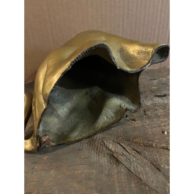 Metal Large Vintage Brass Cat Figurine For Sale - Image 7 of 10