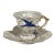 Mid 20th Century Japanese Blue Bird Swallow Demitasse Cup & Saucer For Sale
