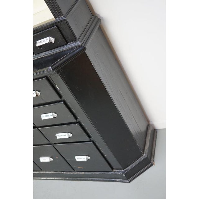 Large Black Painted Apothecary Cabinets, Eastern Europe, 1910s, Set of 2 For Sale - Image 16 of 18