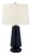 Chapman & Myers by Visual Comfort Signature Parisienne Medium Table Lamp in Denim with Linen Shade For Sale