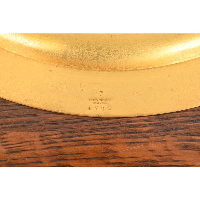 Tiffany Studios New York Bronze Doré Large Plate or Charger For Sale In South Bend - Image 6 of 8