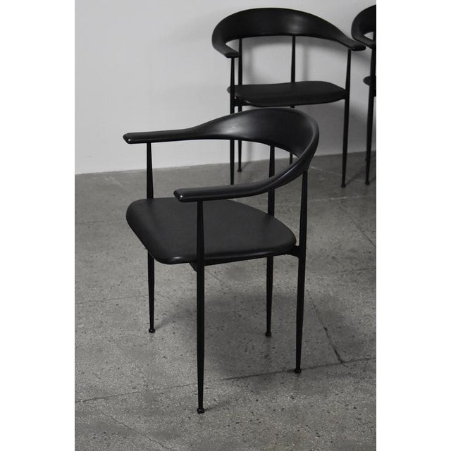 P40 chairs designed by Giancarlo Vegni and Gianfranco Gualtierotti for Fasem, Italy in 1980. The structure goes in black...