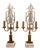 Vintage Early 20th Century Crystal Girandoles Mantle Lamps - a Pair For Sale
