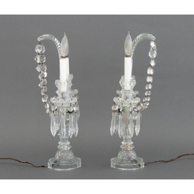 Victorian Style Cut Crystal Candelabra, Pair For Sale - Image 12 of 13