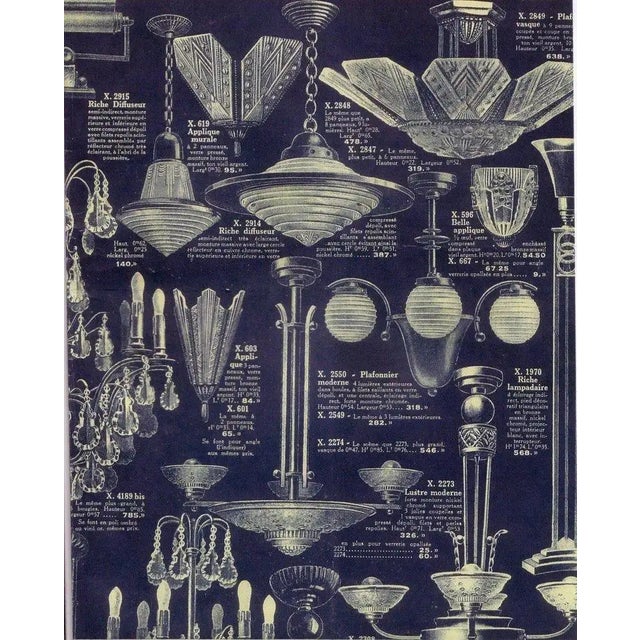 French Art Deco Chandelier Signed by G Leleu For Sale - Image 10 of 10