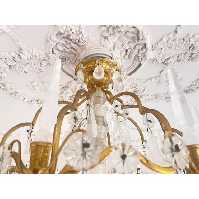 A spectacular handcrafted rock-crystal lantern by Dimitri Stefanov, combining a gilt-metal architectural frame with an...