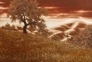 Joseph Culpepper "Interlude" Tree Hills Landscape Hand Signed & Numbered Etching Unframed