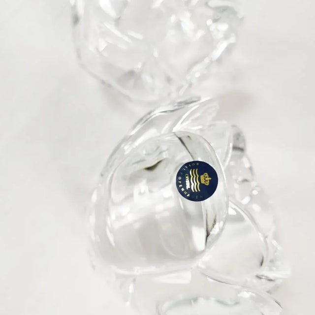 Crystal Candlesticks from Royal Copenhagen, Denmark, 1980s, Set of 2 For Sale - Image 8 of 9