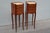 French Pair of French Antique Narrow Rosewood Inlaid Side Tables Nightstands For Sale - Image 3 of 13