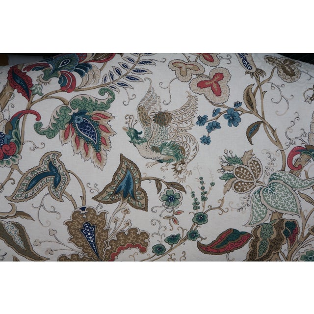 Late 20th Century Earls of High Point Chippendale Mahogany Camelback Settee Loveseat Crewel Fabric For Sale - Image 10 of 18