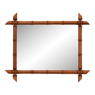 French Faux Bamboo Mirror For Sale