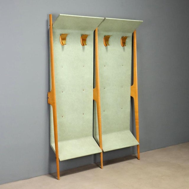 Coat Rack with Brass Details, 1960s For Sale - Image 10 of 10