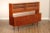 High Quality Vintage Danish Teak Sideboard with Sliding Glass Door Bookcase Hutch Over Credenza with Pair of Retractable...