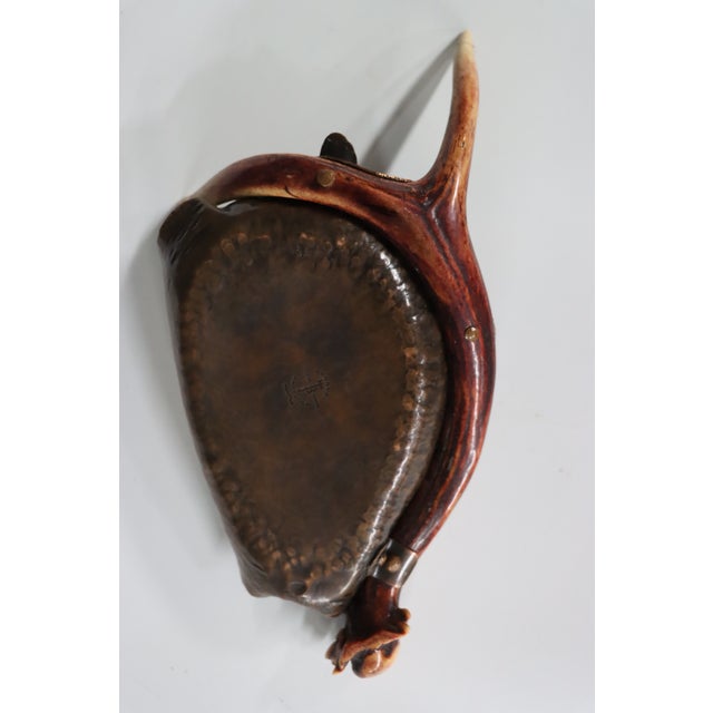 Berry & Co. Copper Ashtray With Deer Antler Handle For Sale - Image 13 of 14