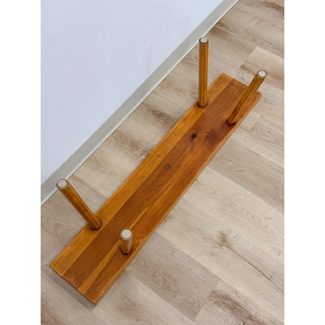 Hagerty Handmade Pine Bench Rustic Colonial Farmhouse Vintage Entryway Seating For Sale - Image 9 of 10
