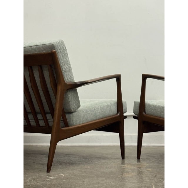 Ib Kofod-Larsen Set of 2 Loveseats Attributed to Ib-Kofod Larsen for Selig For Sale - Image 4 of 15