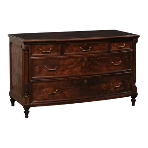 Antique Mahogany Chest with Bow Front
