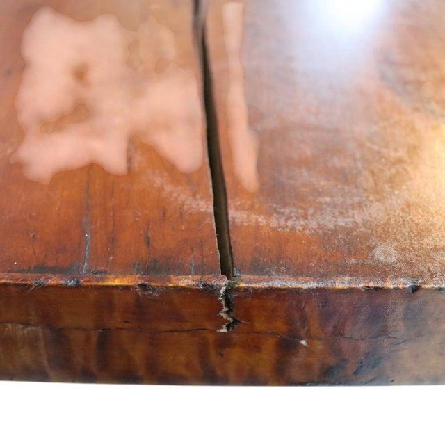Wood American Empire Cherry & Tiger Maple 7 Drawer High Chest With Backsplash C1830 For Sale - Image 7 of 10
