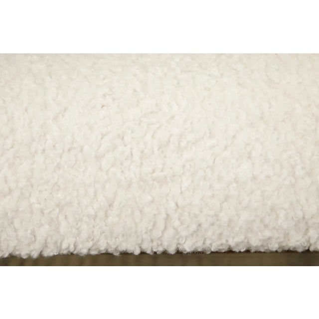 Brazilian Modern Sculptural Rosewood and White Bouclé Lounge Chair, 1960s For Sale - Image 13 of 16