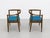 Vintage Mid Century Modern Walnut Lounge Chairs – Hans Wegner Style – Pair of Refinished and Reupholstered Armchairs, C. 1960's For Sale - Image 10 of 14