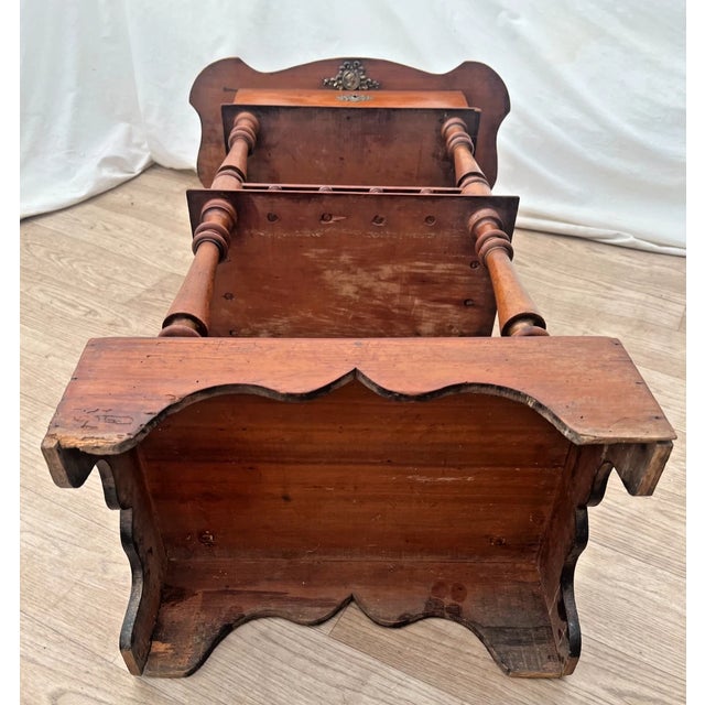 Antique Victorian Sewing Knitting Table Storage Cabinet Two Lower ...