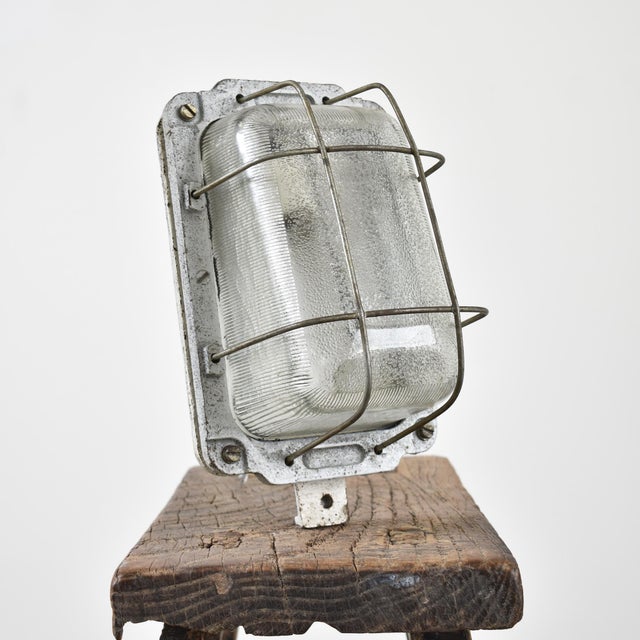 Metal Industrial Prismatic Bulkhead Wall Light, 1960s For Sale - Image 7 of 7
