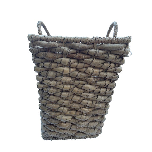 1960s Vintage Boho Chic Woven Magazine Basket Chairish