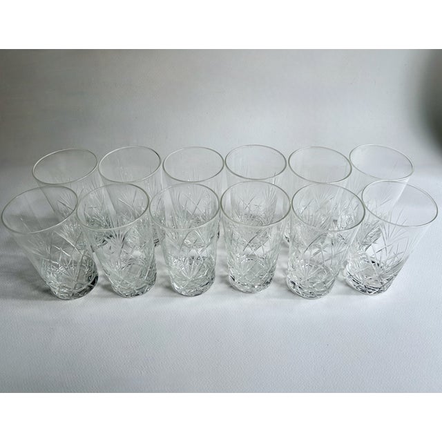 Traditional Vintage Set of 12 Cristal d'Arques Durand Clear Cut Crystal Tumblers For Sale - Image 3 of 17