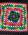 Black Black Granny Square Cottagecore Rainbow Afghan For Sale - Image 8 of 12