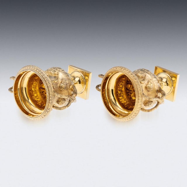 20th Century British Silver-Gilt Warwick Vases from Asprey, 1914, Set of 2 For Sale - Image 17 of 18