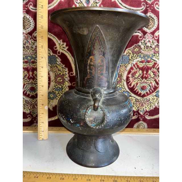 Antique Japanese Cloisonne Vase For Sale - Image 11 of 12