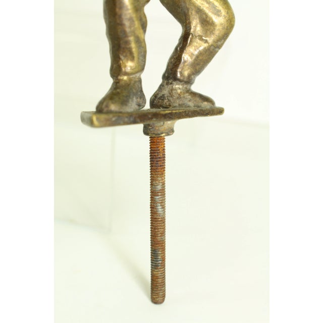 Brass 1800's/1900's Fencing Trophy Finial Brass Figurine For Sale - Image 8 of 12