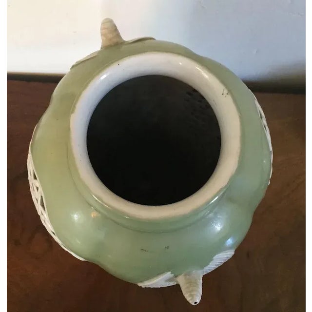 Antique Art Deco Period Chinese Export Celadon Porcelain Vase For Sale - Image 10 of 11