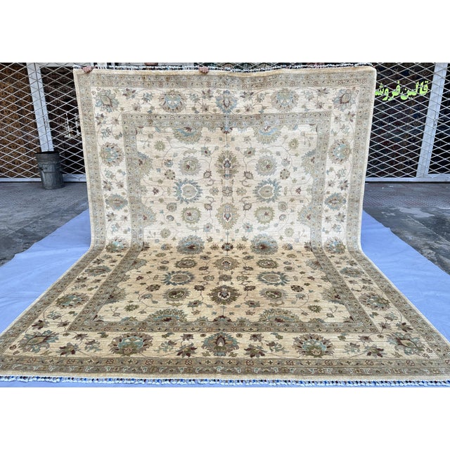 2000 - 2009 Hand-Knotted Oushak Style Wool Area Rug - 8'1" X 10'0" For Sale - Image 5 of 15