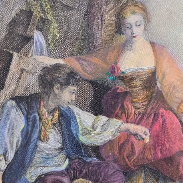 After Francois Boucher, The Shepherd Rewarded, Obedience Rewarded, 1800s, Engravings, Set of 2 For Sale - Image 10 of 18