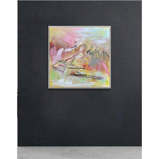 Textile "Little Rascal" by Trixie Pitts Expressionist Abstract Oil Painting For Sale - Image 7 of 12